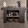 Interior con revestimiento y pavimento Marrakech Agadir Silver 15x15