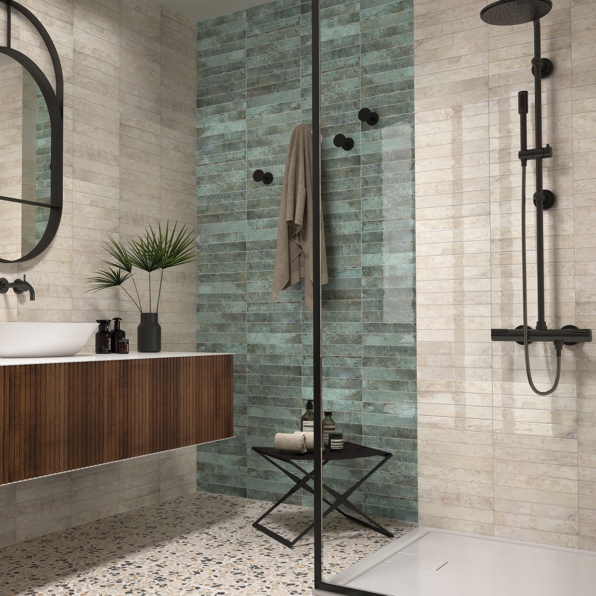 Baño con revestimiento Tampa Green 5x30