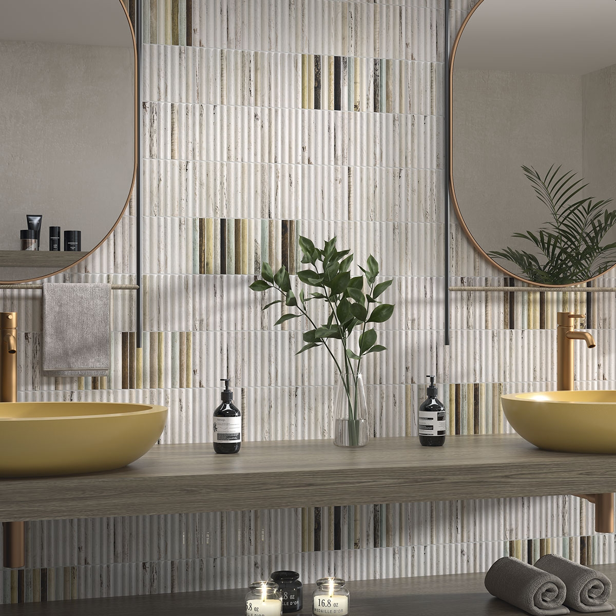 Baño con revestimiento Tropic White 15x30