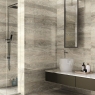 Baño con revestimiento Wabi Sabi Stru Travertino Brescia Antideslizante 60x120