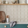 Cocina con Revestimiento Bliss Square 3D Cream 30x90