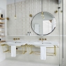 Baño de Revestimiento Bliss Square 3D Cream 30x90