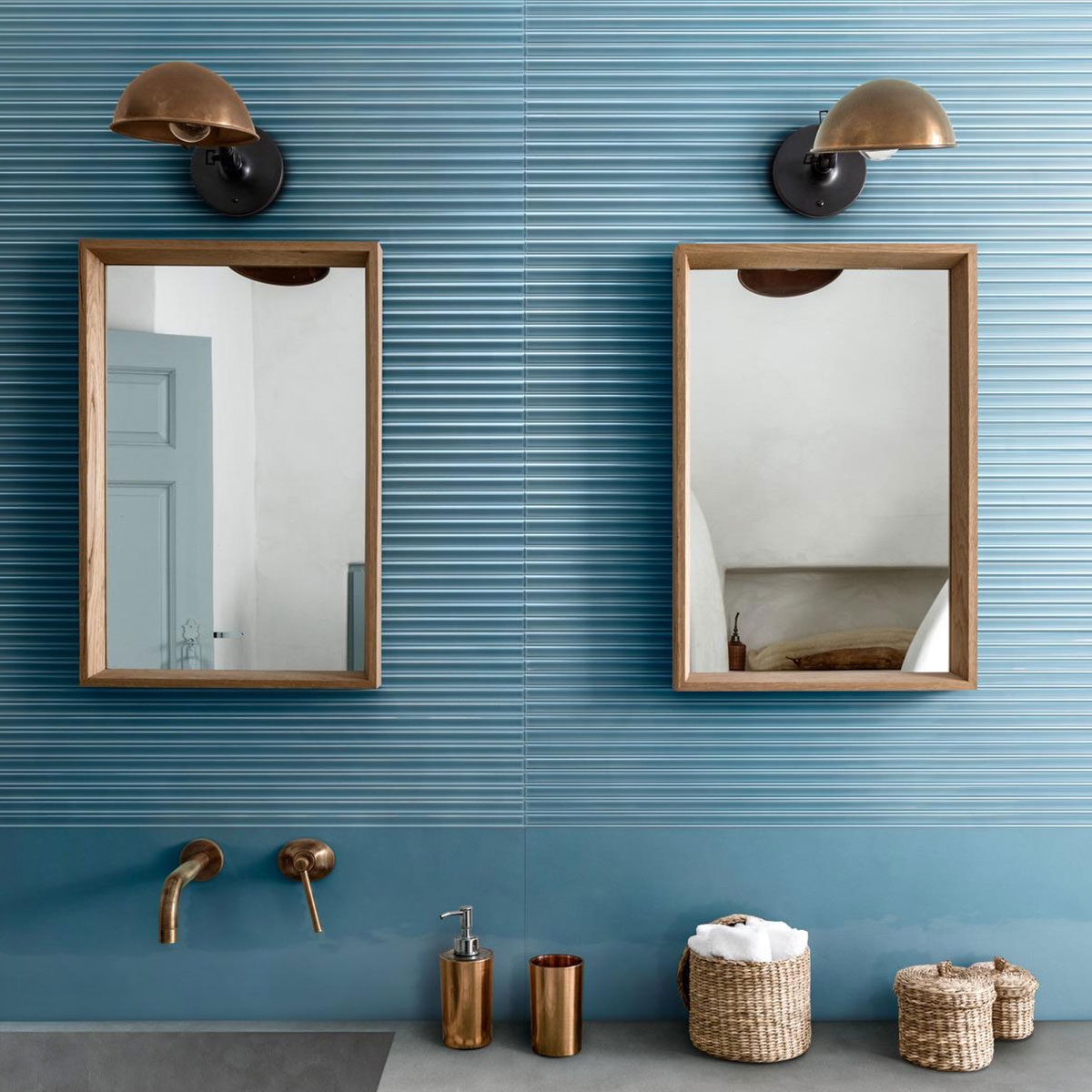 Baño con Revestimiento Bliss Fingers 3D Ocean 30x90