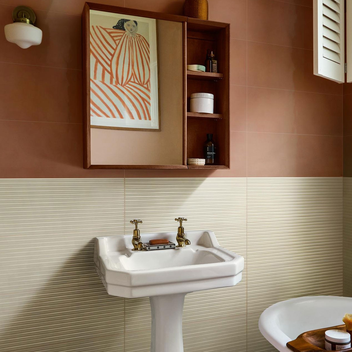 Baño con Revestimiento Bliss Brick 30x90