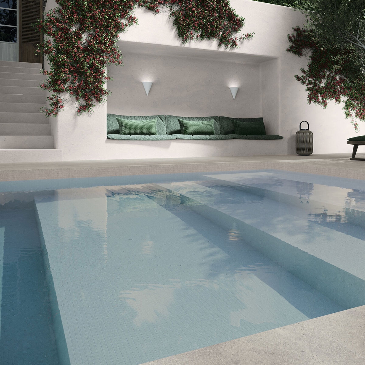 Exterior con pavimento Wabi Sabi Stru Taupe Antideslizante 60x120 (Caja de 1.44m2)