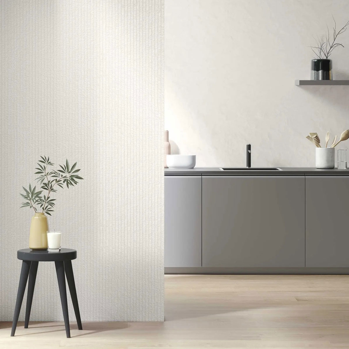 Interior con revestimiento Creta White 60x120