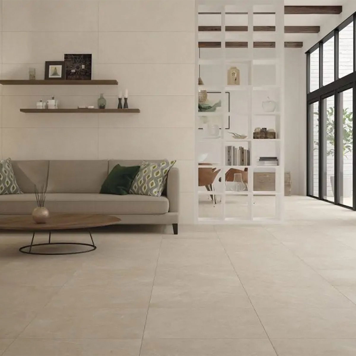 Interior con revestimiento Legacy Cream 40x120