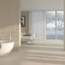 Baño con revestimiento Legacy Relieve Taupe 40x120