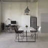 Interior con pavimento Make Up Grey 100x100