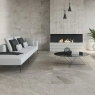Sala con pavimento Valley Smoke 60x120