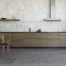 Cocina con pavimento Valley Grey 60x120