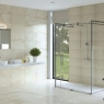 Baño con pavimento Valley Beige 100x100