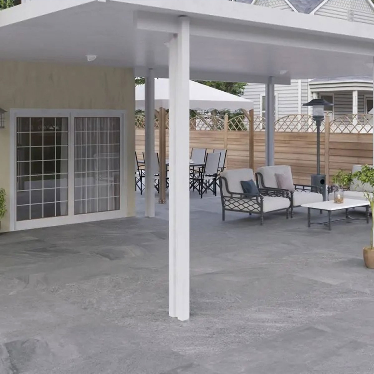 Exterior con pavimento Valley Grey Antideslizante 60x120x2