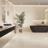 Baño con revestimiento Serenity Cream Pulido 60x120