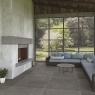 Ambiente con pavimento Eternal Stone Graphite Antideslizante 100x100x2
