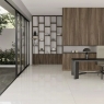Interior con pavimento Raffaello Marfil 120x120