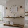 Baño con revestimiento Rotterdam Relieve Haya 33x100