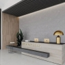 Interior con revestimiento Rotterdam Relieve Grey 33x100