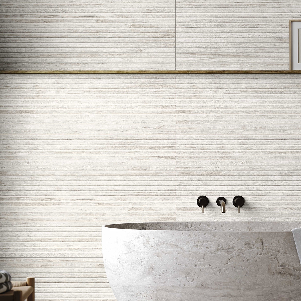 Baño con revestimiento Hannover Dorian White 33x100