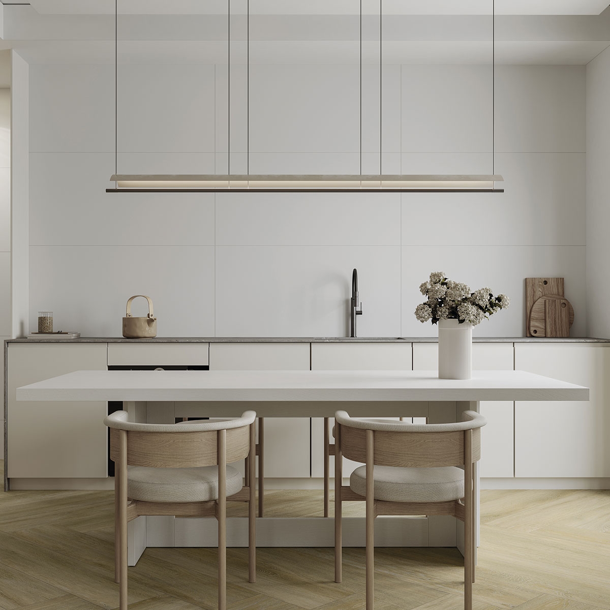 Interior con revestimiento Light White 60x12