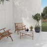 Exterior con pavimento y revestimiento Lightcrete White 100x100