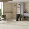 Baño con pavimento Hannover Honey 20x120