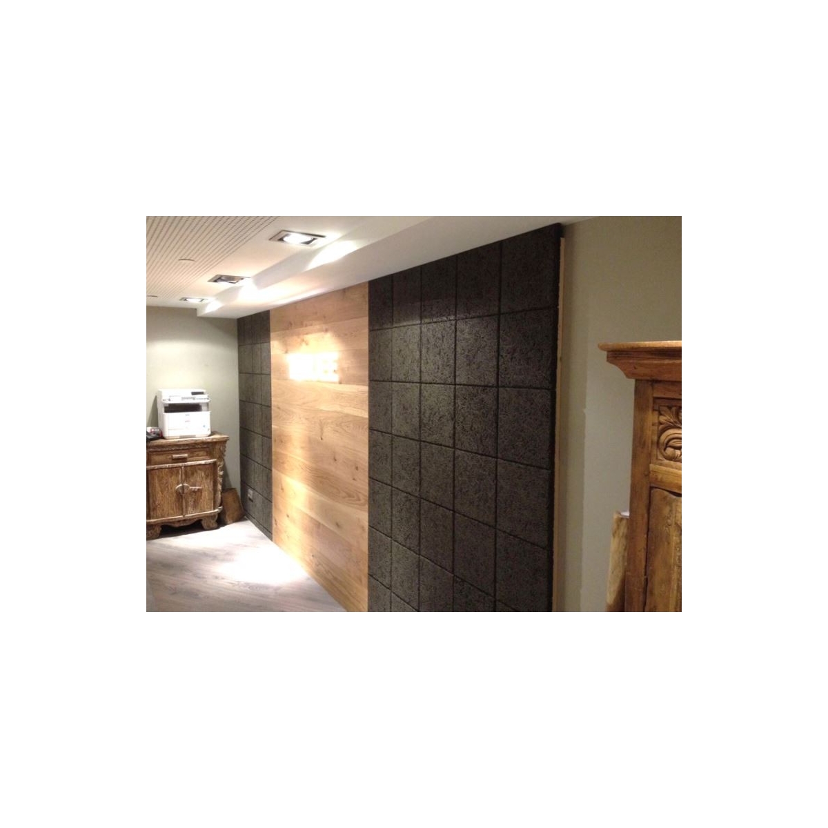 Decoração útil com o Painel Sintético Legnomuro Pistache 29x29