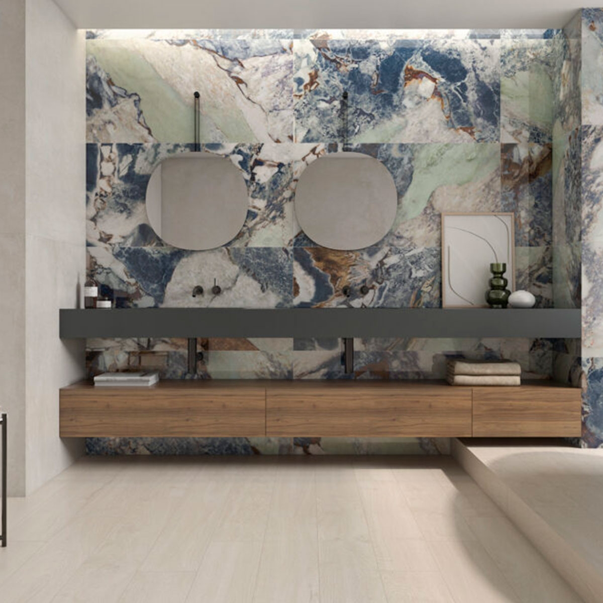 Baño con Pavimento Ground Arena 120x120