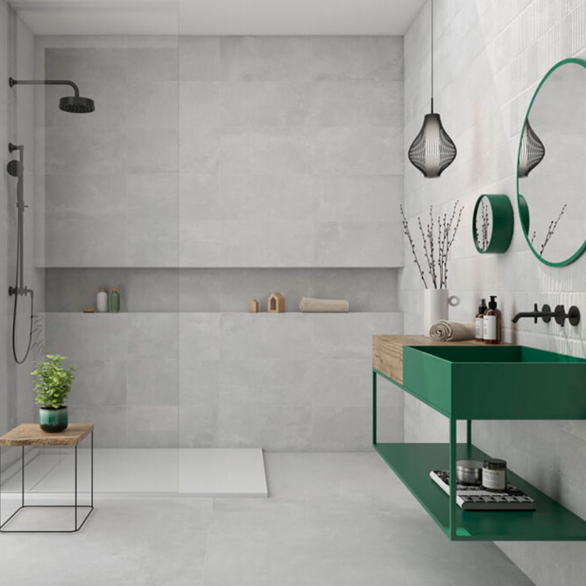 Baño con Revestimiento Ground Perla 30x60