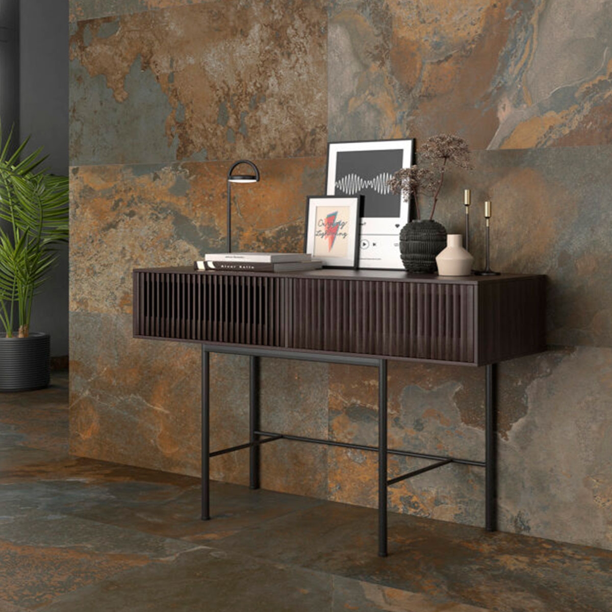 Recibidor con Revestimiento Borba Musgo 60x120