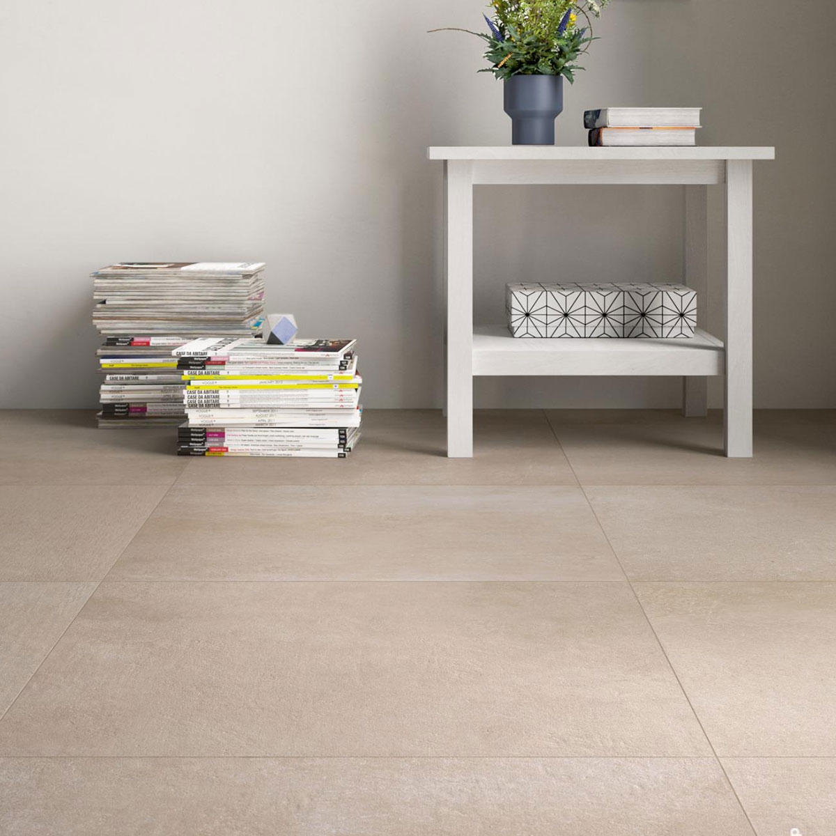 Interior con pavimento Interior con pavimento Plaster Sand 60x60 (Caja 1.08m2)