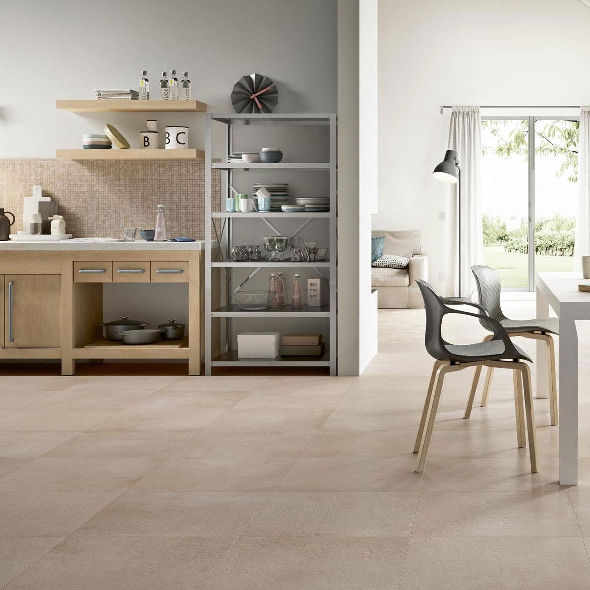 Ambiente con pavimento Interior con pavimento Plaster Sand 60x60