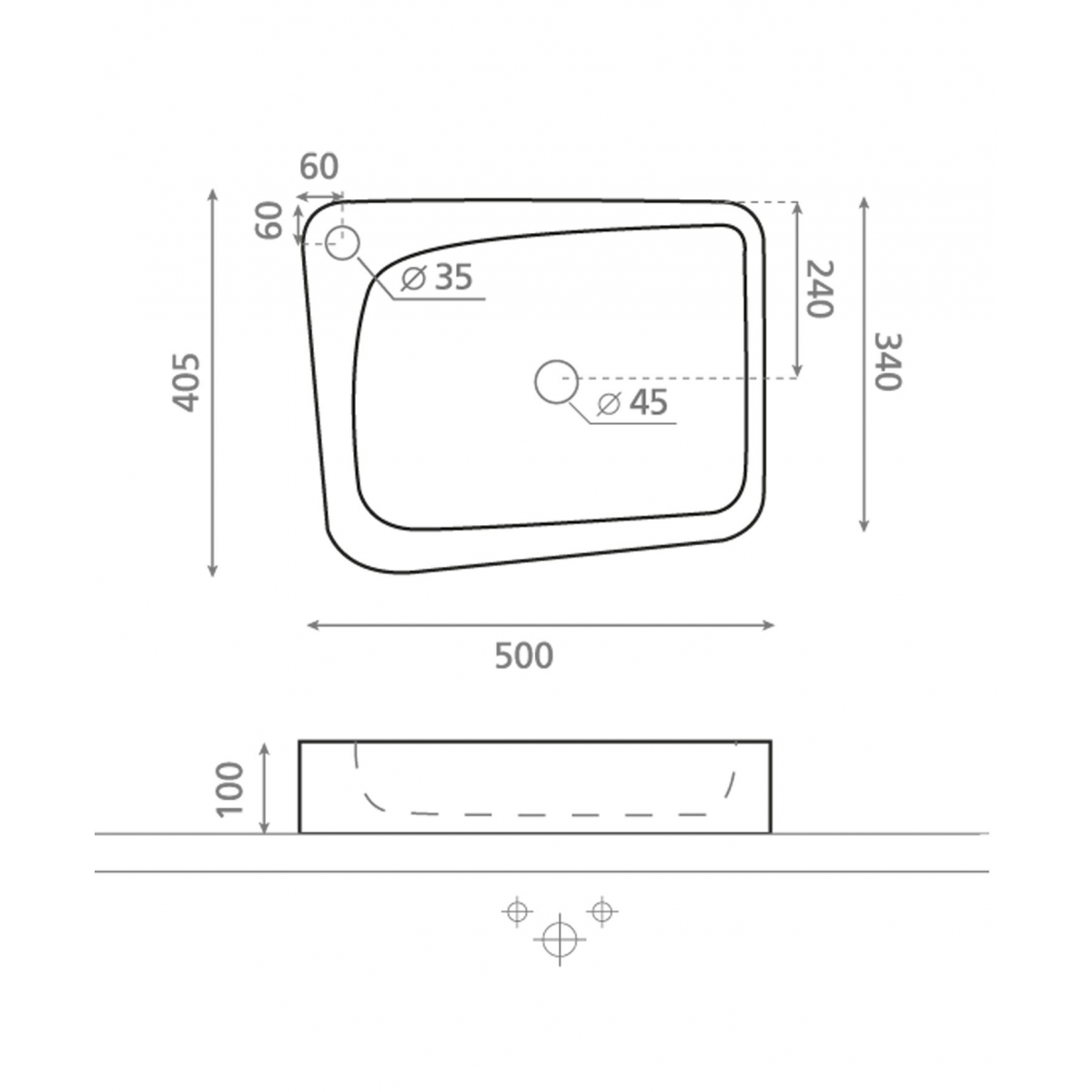 Évier rectangulaire Aragon