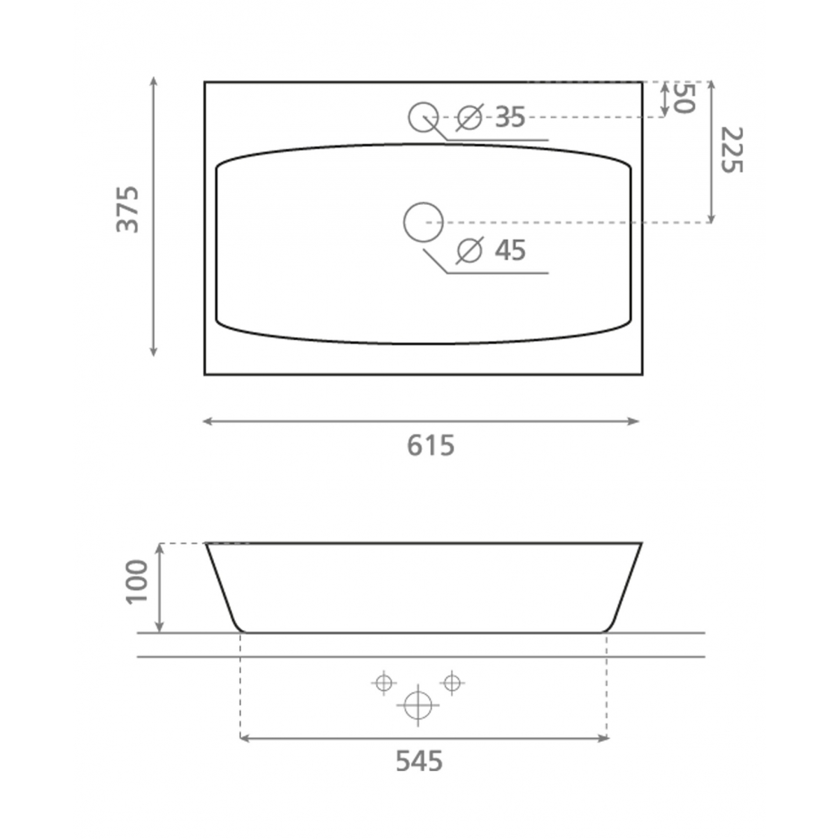 Sardinero Rectangular Sink