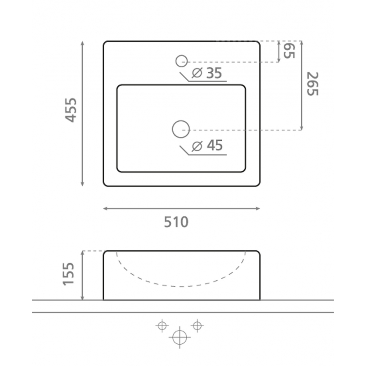 Bolonia Rectangular Sink