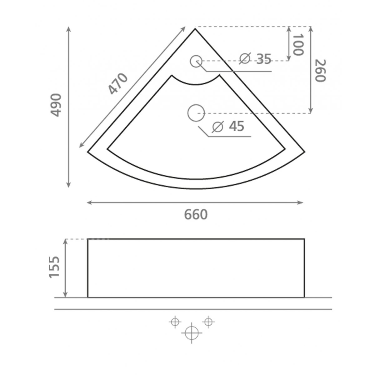 Porto Rectangular Sink