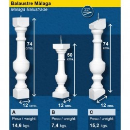 Balaustre Málaga (Pack 4 ud) - Prefabricados López