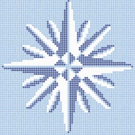 Fond de piscine en étoile