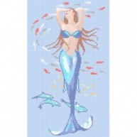 Vertical Mermaid Pool Bottom