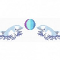 Pool Bottom Dolphin Couple with Ball