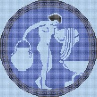 Fundo de piscina Athenas - bordos e padrões em gresite - marca Vidrepur