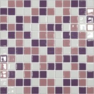 Raspberry mix mosaic tiles - Mixed colors mosaic tiles - Brand VIDREPUR