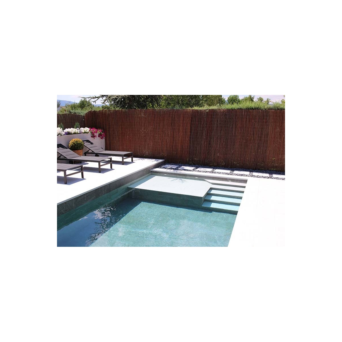 Rosa Gres - Bords de piscine Serena Bianco - Serena Bianco L62 bord de piscine droit 62.6x31.7x3.8 (pack 4ud)