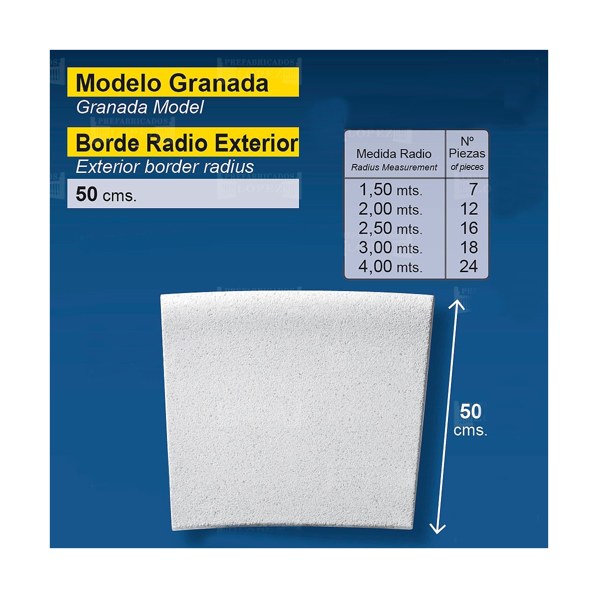 Curved outer edge grenade