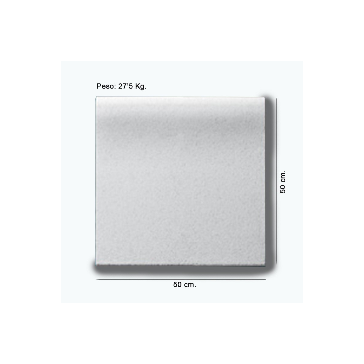 Prefabricados López Bord de piscine droit 50x50 Grenade