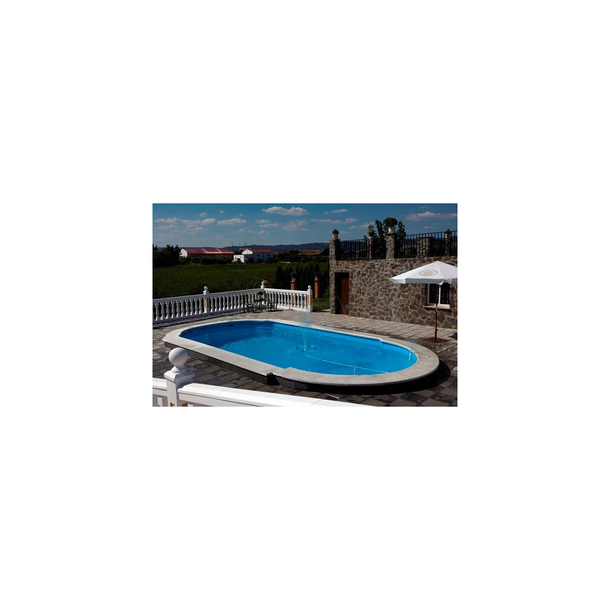 Cobertura de piscina reta 50x50 Granada Modelo Granada