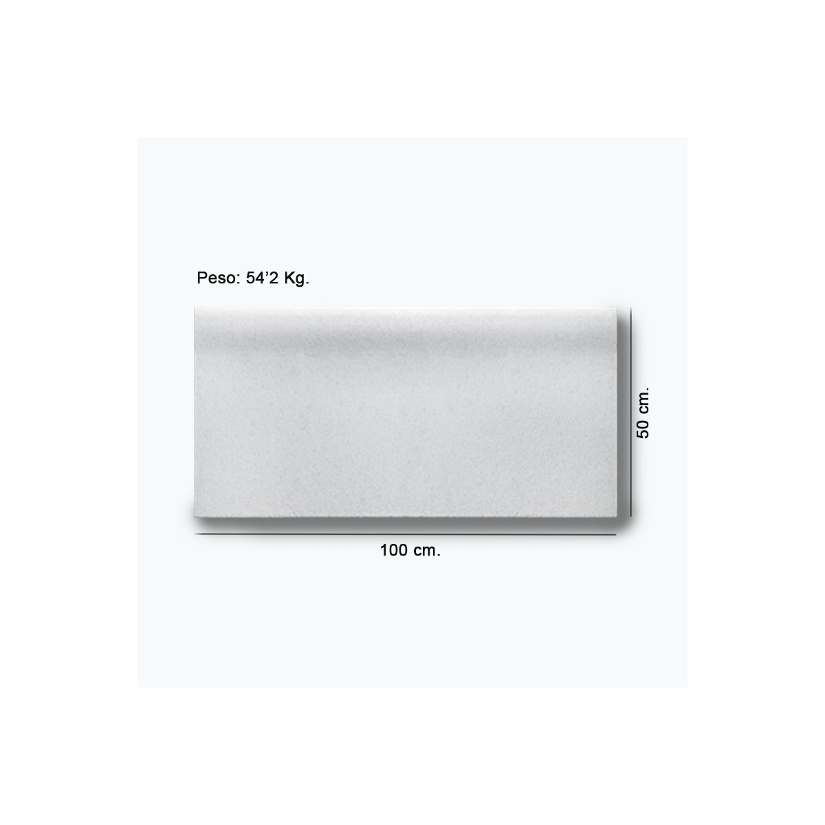 Straight pool edge 50x100 Granada Model Granada