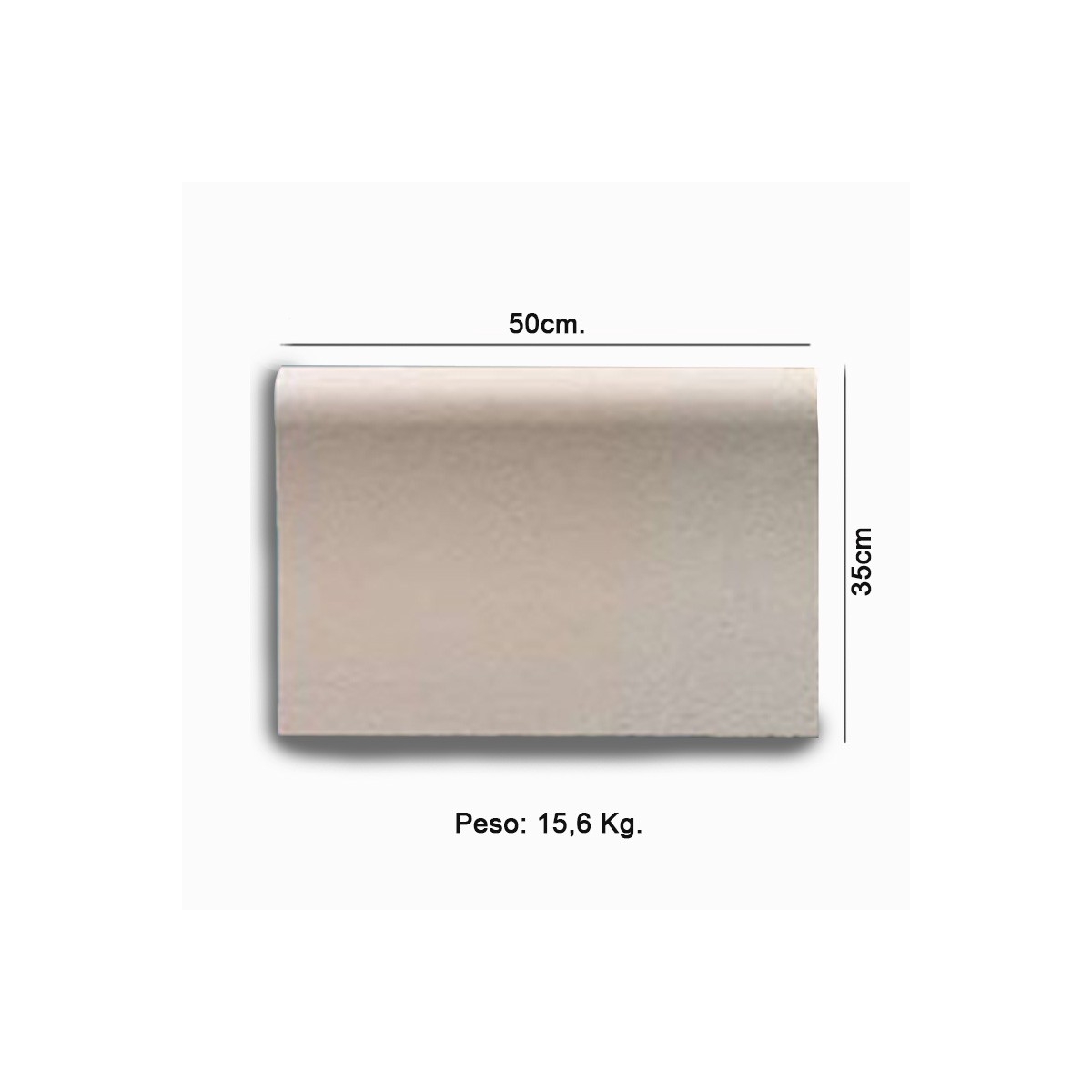 Jaen, gerader Poolrand von 50x35 Prefabricados López