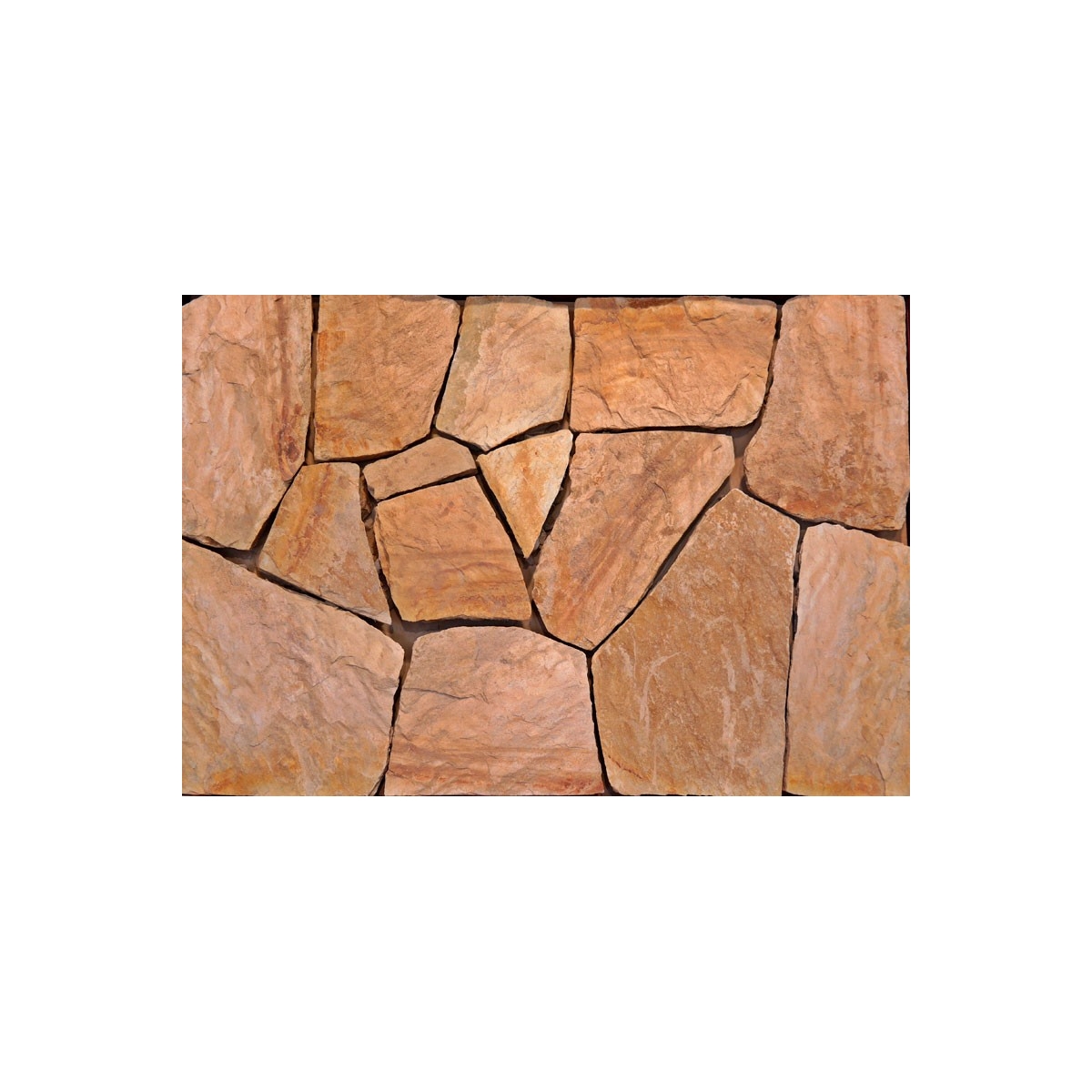 Quartzito Amarelo 1 m2 - Pedra Irregular - Marca Suministros Geser