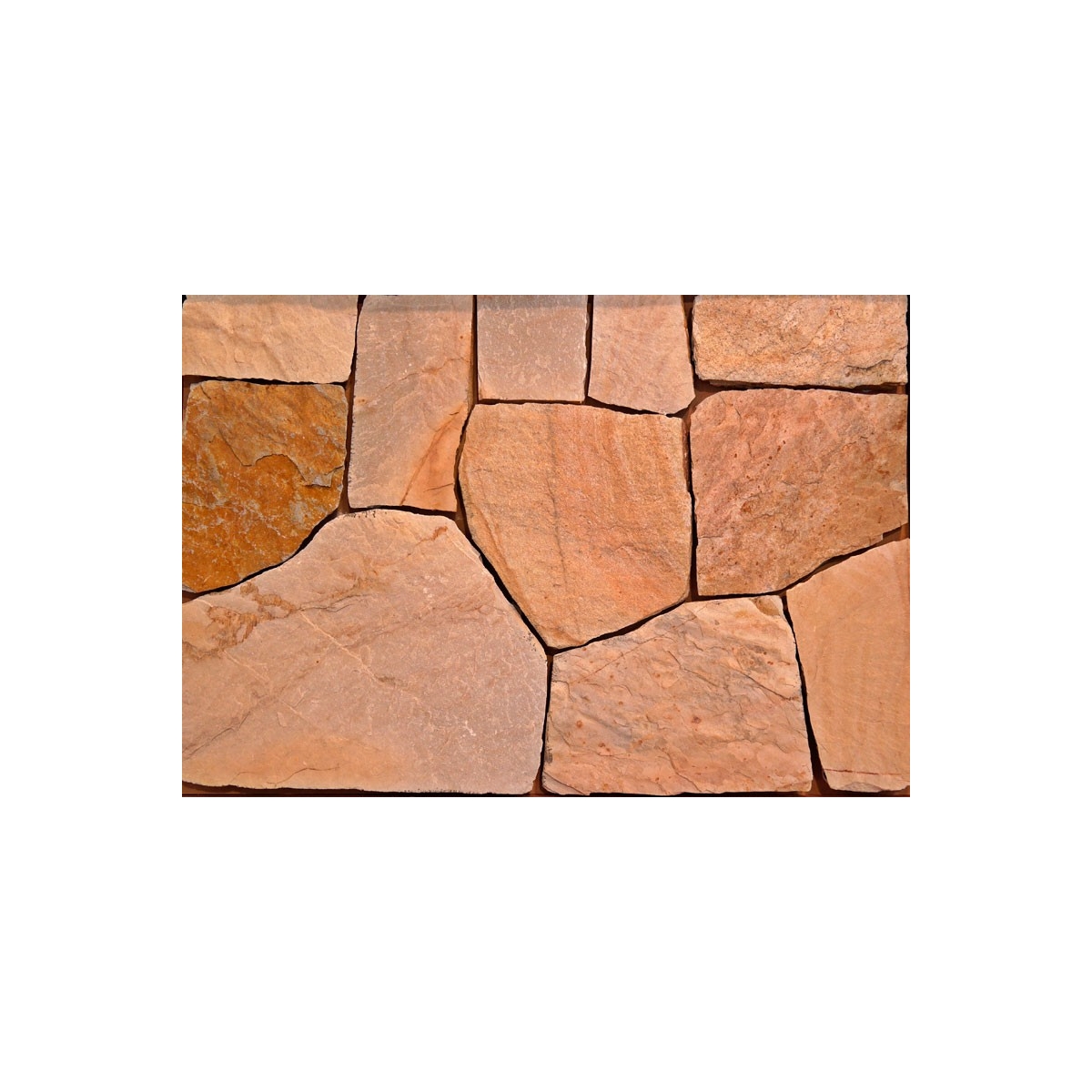 Quartzito ocre 1 m2 - Pedra Irregular - Marca Suministros Geser